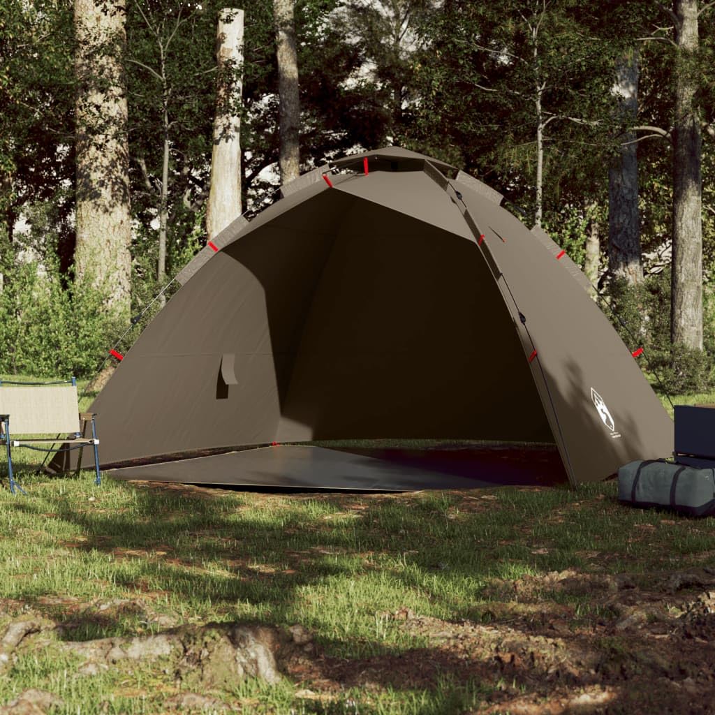 Homgoday Tente de pêche 4 personnes Vert olive Quick Release