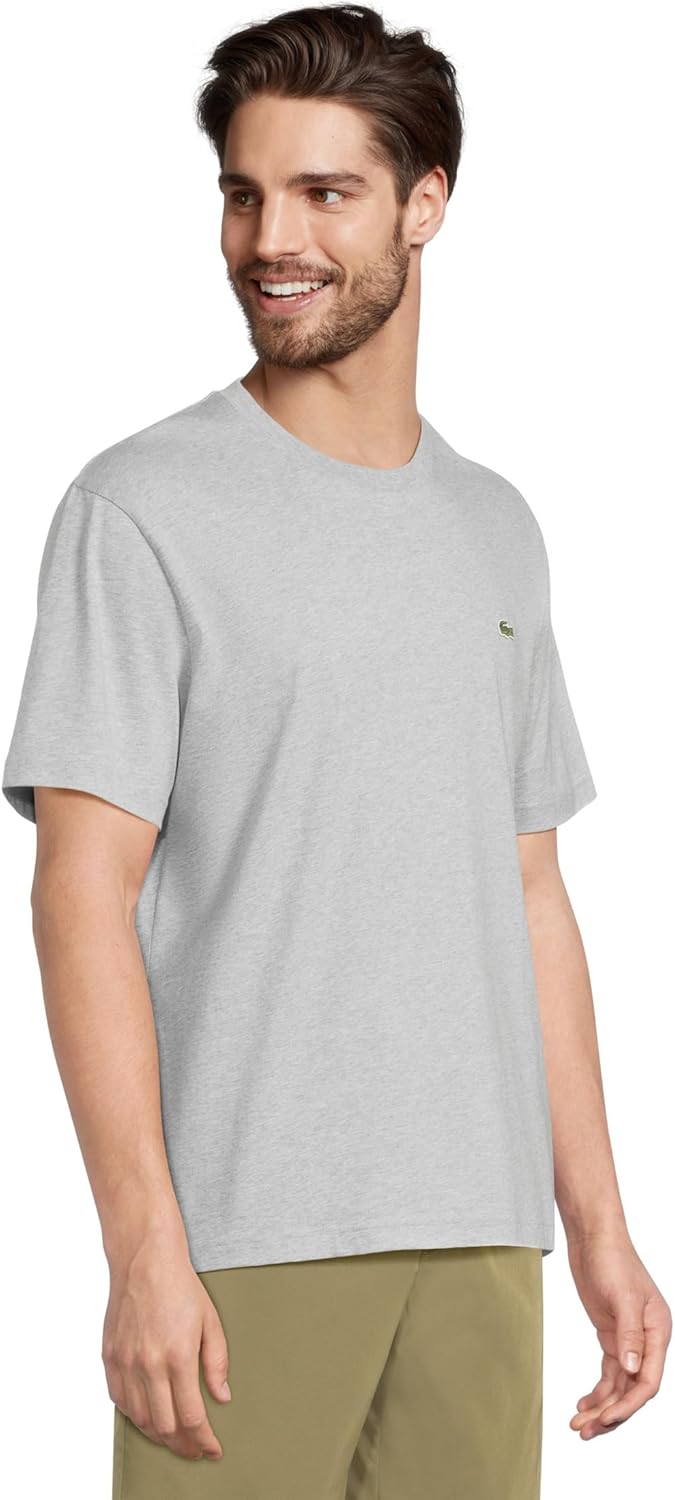 Lacoste, Mens, Cotton T-Shirt, Silver Chine, Large
