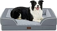 Vista 46 de Camas ortopédicas para perros de tamaño grande, cama grande de espuma viscoelástica impermeable para mascotas con lados de 36 x 27 pulgadas