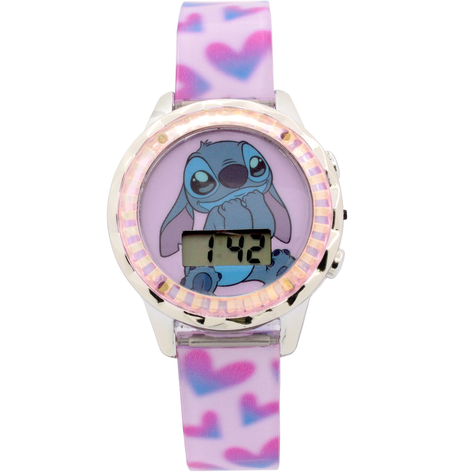 Lilo & Stitch Licensed Light-Up Case LCD Watch (LAS4105AC