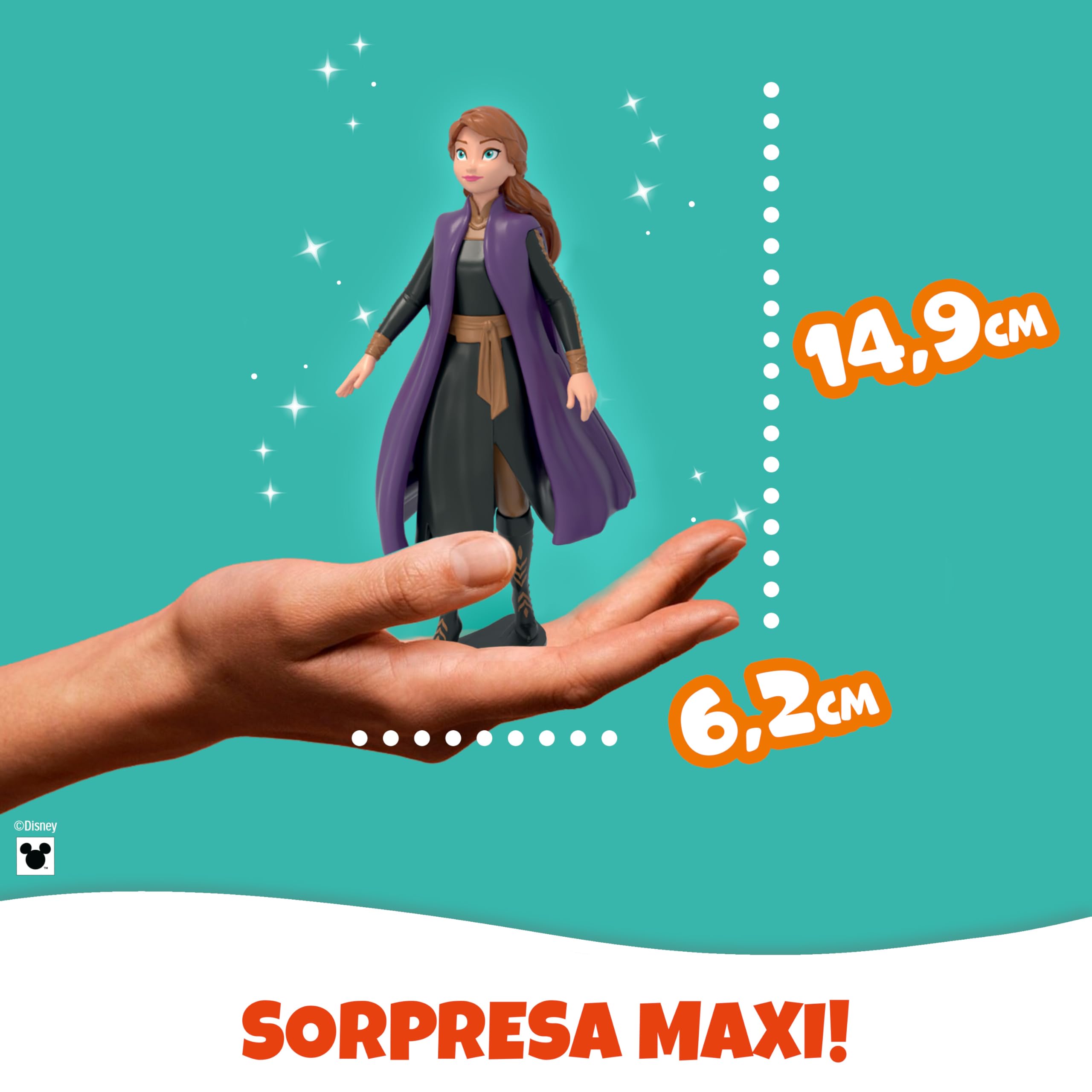 Kinder GranSorpresa Maxi Disney Frozen, Uovo di Pasqua Kinder 2026 di Finissimo Cioccolato al Latte con Sorpresa Disney Frozen, 220 g