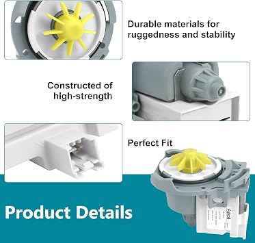 W10724439 W10876537 W10348269 Dishwasher Drain Pump for Whirl-pool