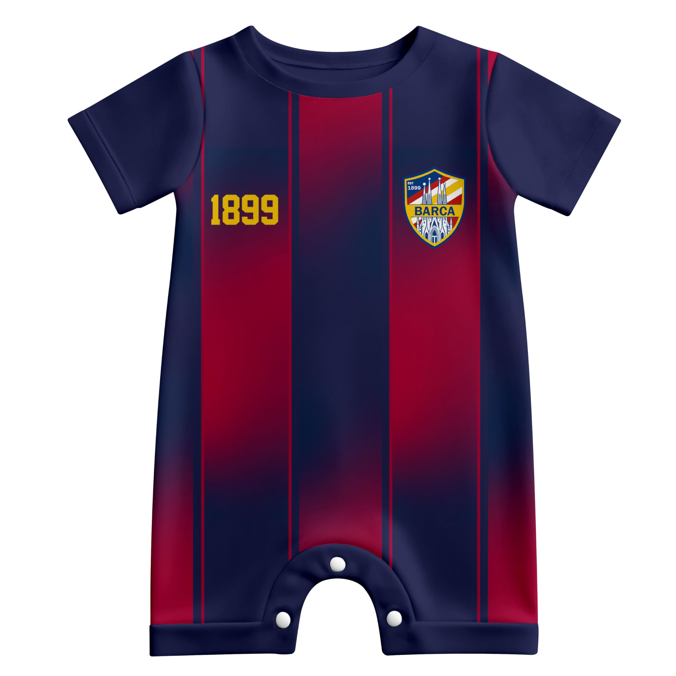 Barcelona BabyBody Personalisierte mit Namen und Nummer Babykleidung für Jungen Individuelle Geschenke