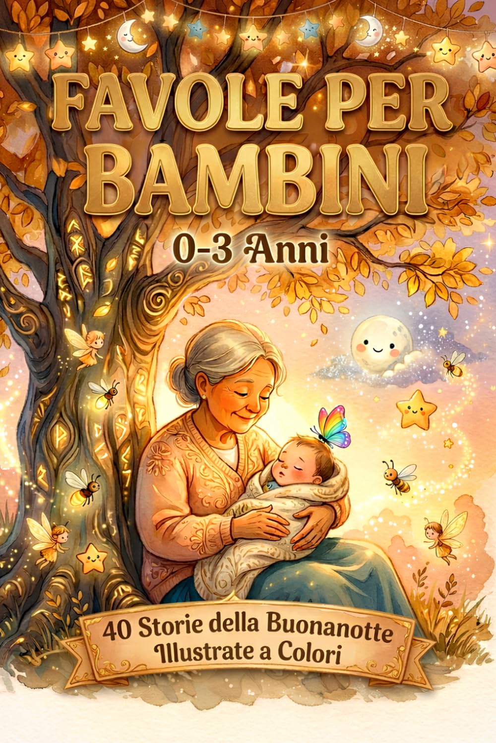 Favole per Bambini 0-3 Anni: 40 Storie Originali della Buonanotte – Fiabe Illustrate per Addormentarsi Sereni, Racconti Brevi per Neonati e Bambini Piccoli