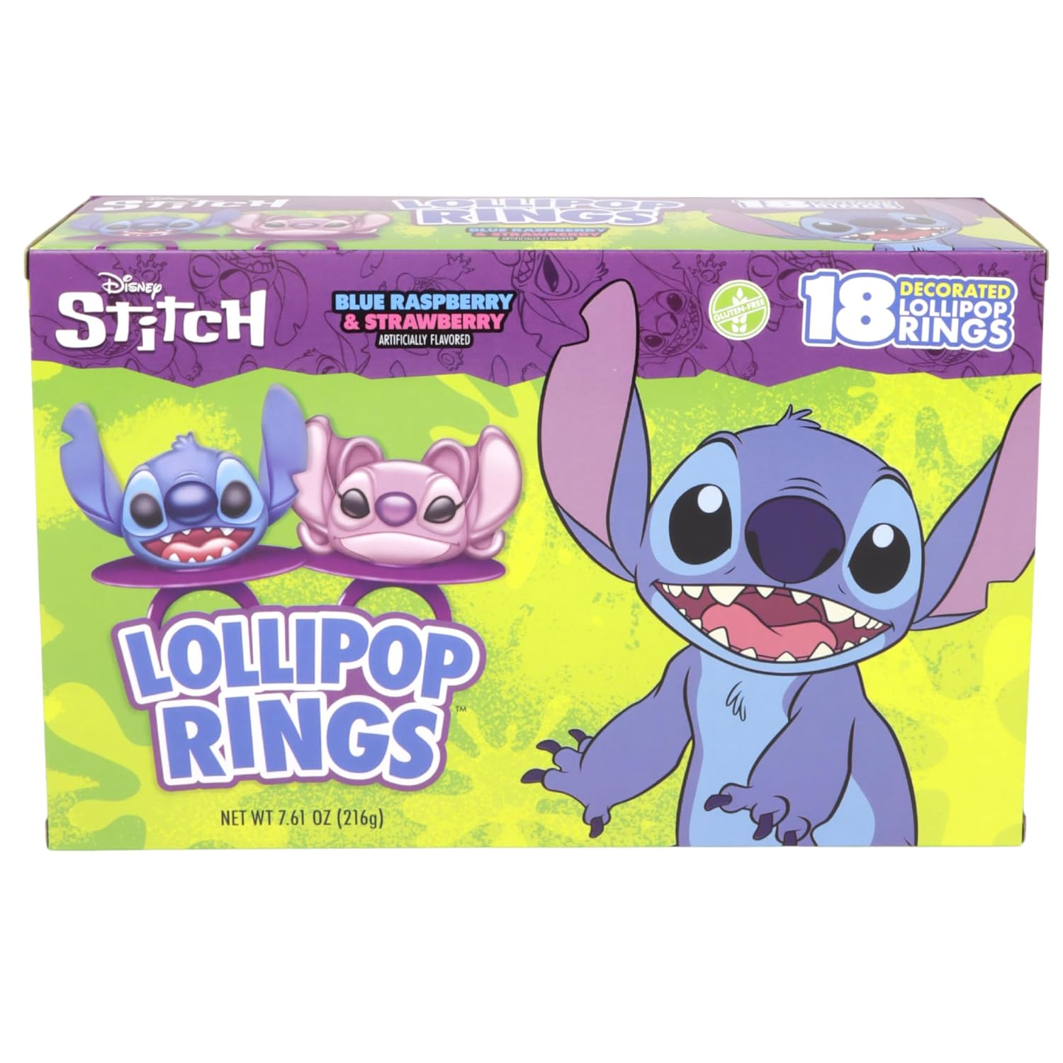 Lilo and Stitch Party Favors, Individually Wrapped Lollipop Rings, Cake and Cupcake Toppers, Box of 18 - Image 7