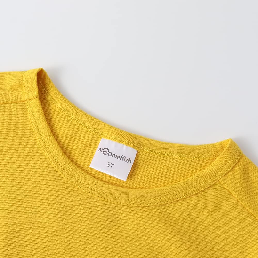 Noomelfish Girls Short Sleeve Heart Pocket T-Shirts Casual Cotton Tee Tops Blouse (5-12 Years)