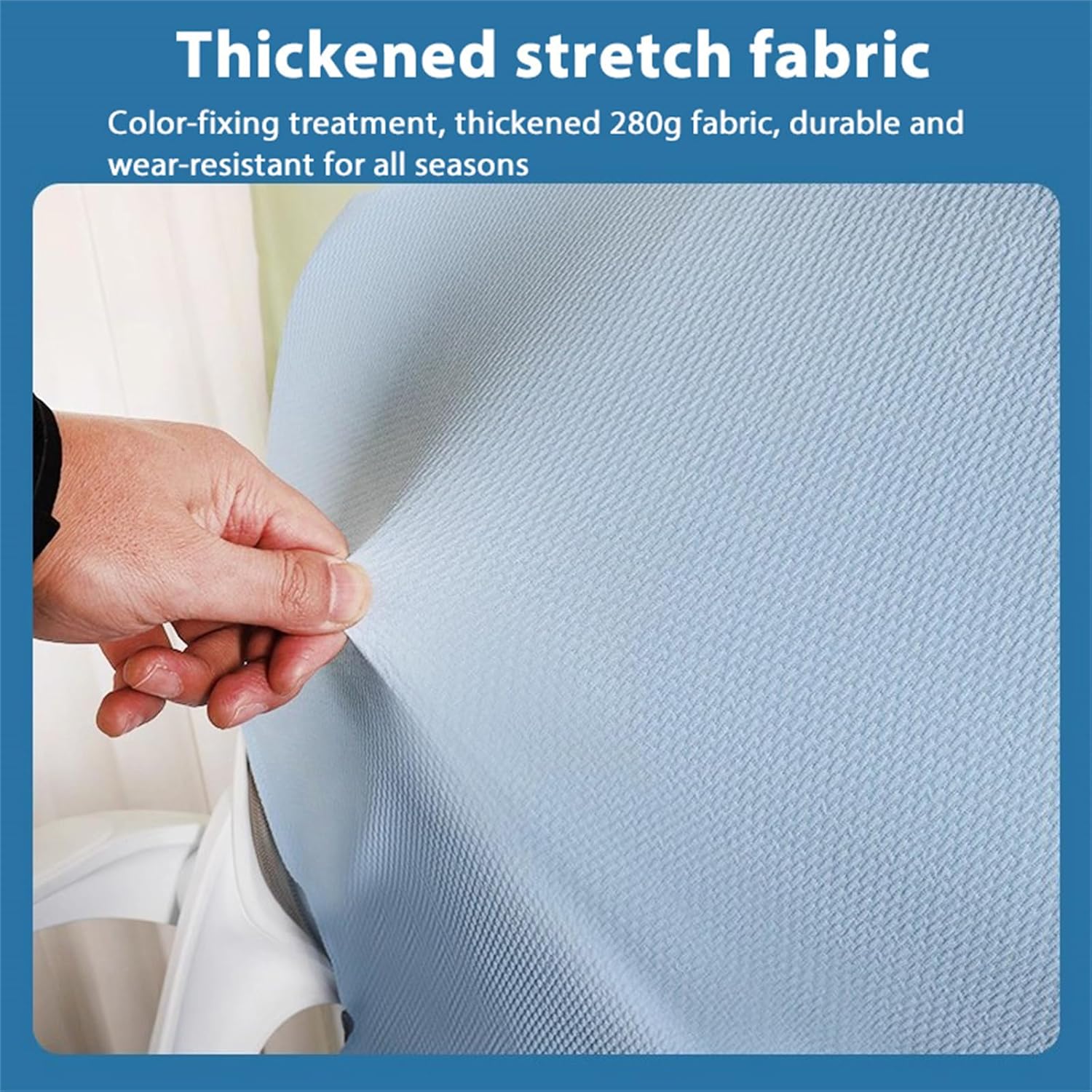 Stretch Elastic Office Chair Cover 2-Piece, Non Slip Removable Universal for Desk Chairs - Home and Office Decorative Furniture Protector,Red