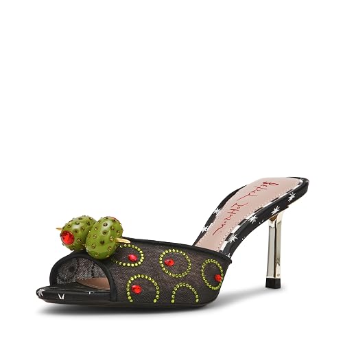 Betsey Johnson Women's Olive Heeled Sandals - Black Multi - 8.5