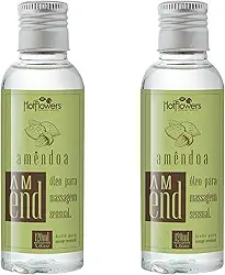 Kit 2 óleo De Amêndoas Para Massagem Corporal Sensual Relaxante Hotflowers 120 ML
