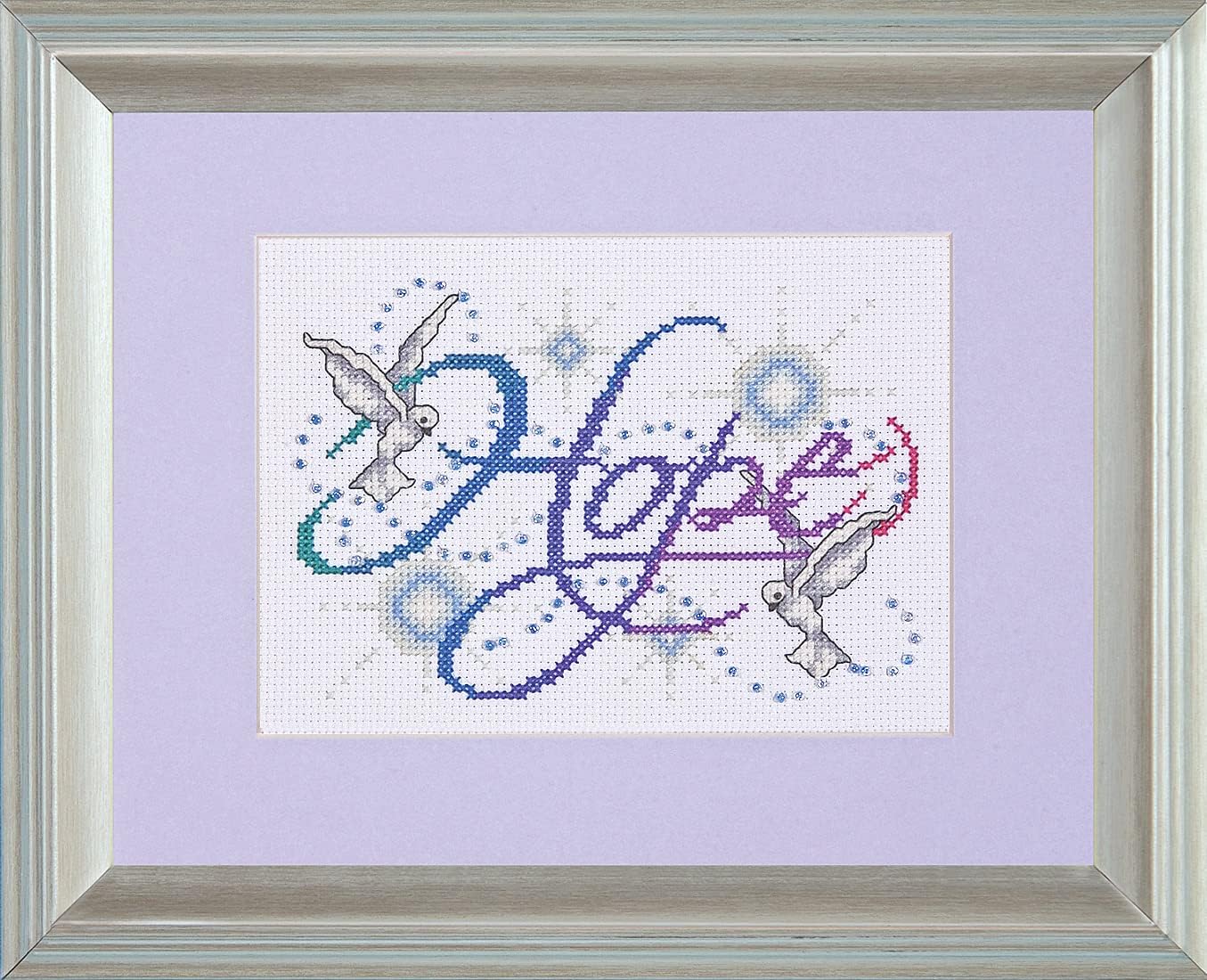 Tobin DW9796 14 Count Hope Counted Cross Stitch Kit, 5 by 7-Inch