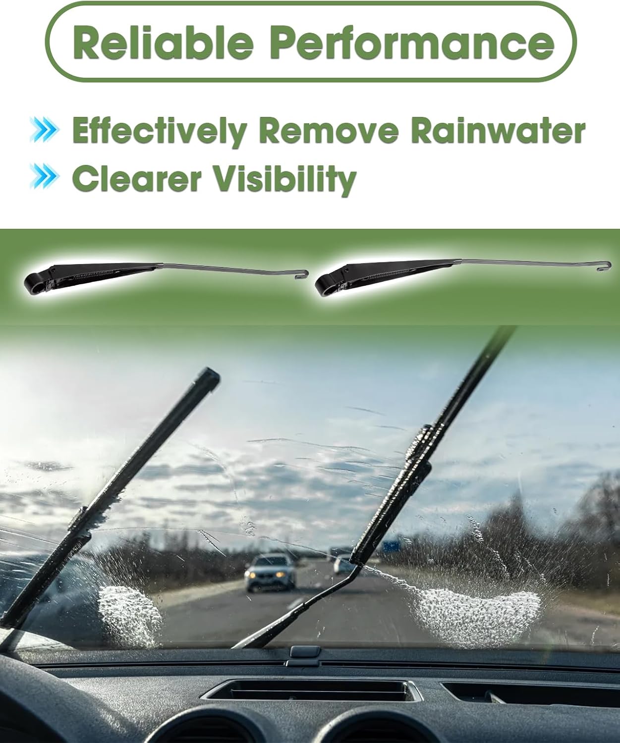 1 Pair Windshield Wiper Arm Replace 42631 F1TZ-17526-AA F1TZ17526AA F4TZ-17526-A F4TZ17526A Fit for Ford F-150 F-250 Bronco 1991-1996 Ford F-350 F-Super Duty 1991-1997