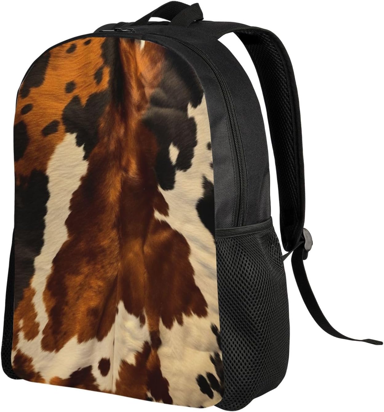 Abstract Cow Skin Backpack Lightweight Bookbag 16 Inch image 2