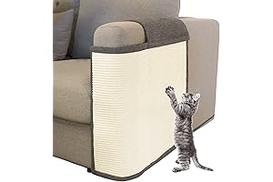 Left-Hand Cat Scratch Sofa Protector with Natural Sisal