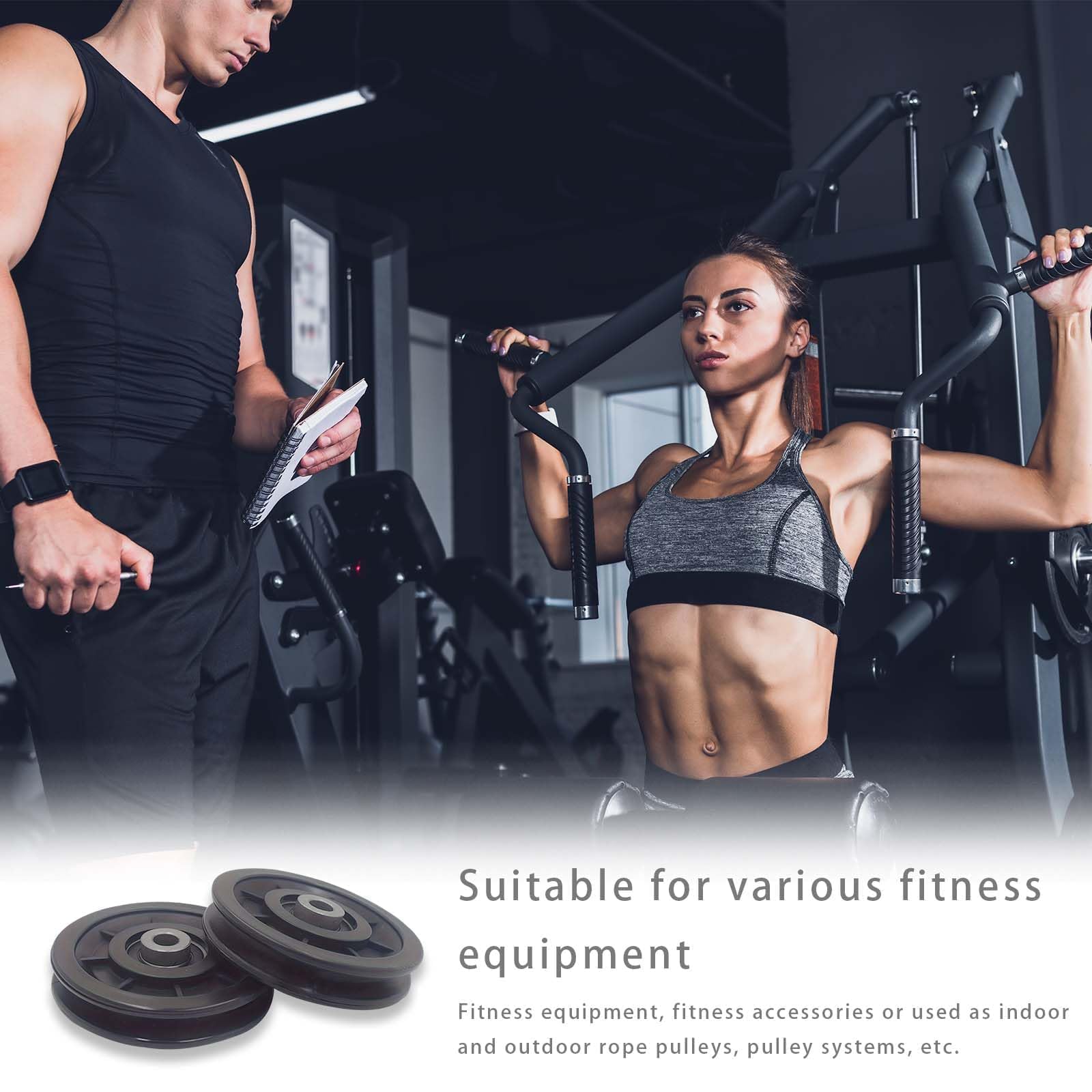 6 pezzi Cuscinetto Puleggia, 90 mm, Pulegge, Puleggia Palestra, Puleggia Fitness, Fitness Ruota Puleggia, Puleggia per fitness, Carrucola Puleggia Palestra, pulegge per palestra, pezzi di ricambio