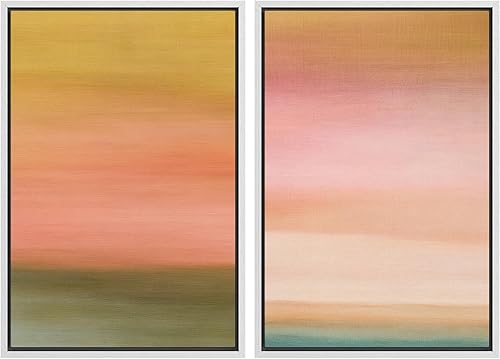 Miniatura 25 de SIGNLEADER Lienzo enmarcado para pared, juego de arte geométrico de mediados de siglo, formas de tocadiscos de música, ilustraciones abstractas,