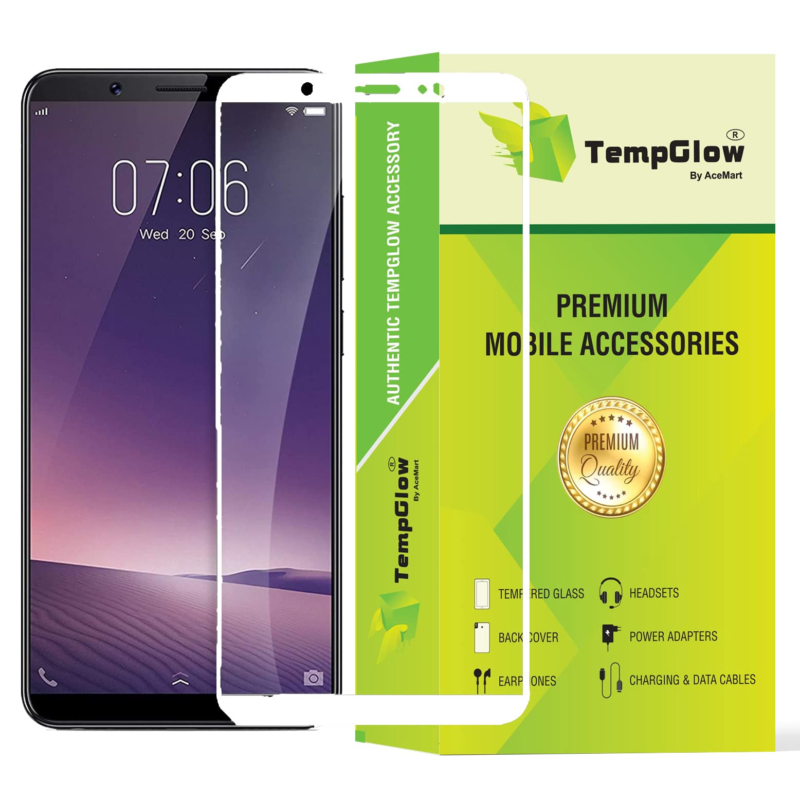 TempGlow Screen Protector for Vivo V7 (White) Tempered Glass Edge-to-Edge 6D Screen Guard With Installation Kit (B08K3FS554) Amazon Price History, Amazon Price Tracker