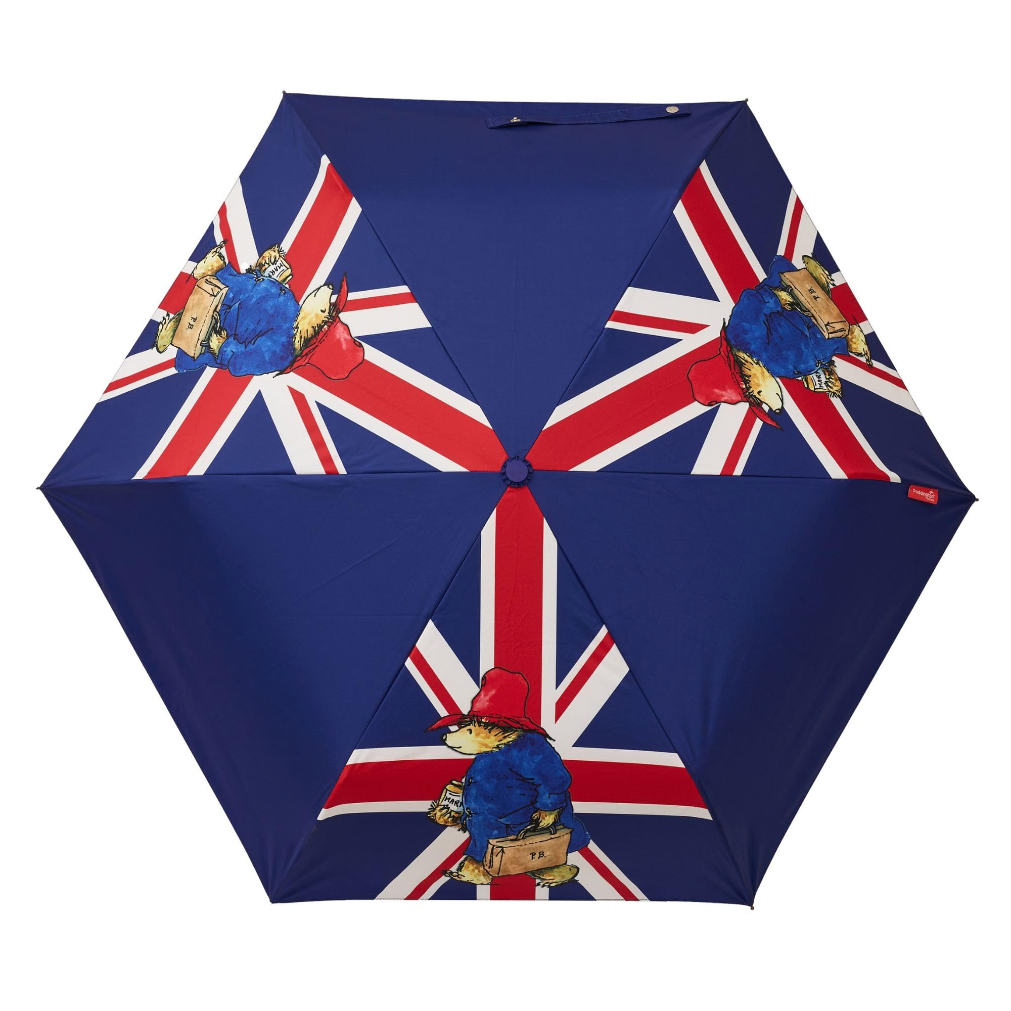 Signare Paddington Bear Union Jack Automatischer faltbarer Regenschirm, Marineblau (Union Jack Paddington, UM-AUTO-UJ-PADD)