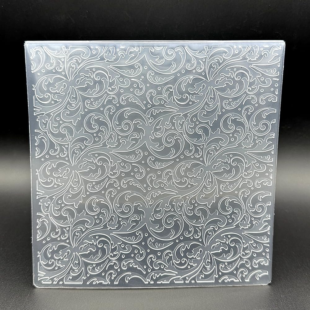 3D Plastic Embossing Folder Template European Retro Pattern Texture 5.91x5.91 Inch for Card Making DIY Scrapbooking Paper Crafting Handmade Crafts Scrapbooking Arts Supplies Scrapbook Decor
