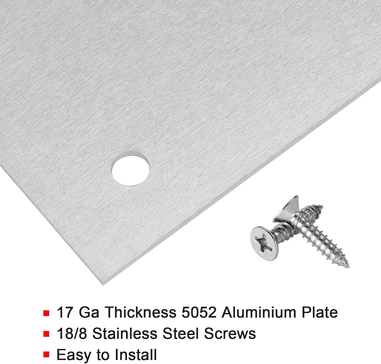 Docik 6 Pack Door Kick Plate, 8 x 34 Inch, 5052 Aluminum, 17 Ga Thickness, Satin Finish, Silver, Decorative Metal Door Plates for Bottom of Interior and Exterior Doors