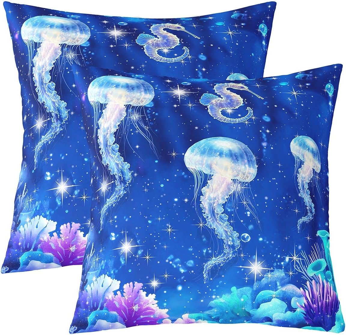 Feelyou Flamingo Throw Pillow Covers 24"x24" Set of 2 Soft Tropical Flamingo Pattern Cushion Covers for for Couch Sofa Animal Decor Bird Print Pink White Decorative Pillowcases Outdoor Pillows Covers