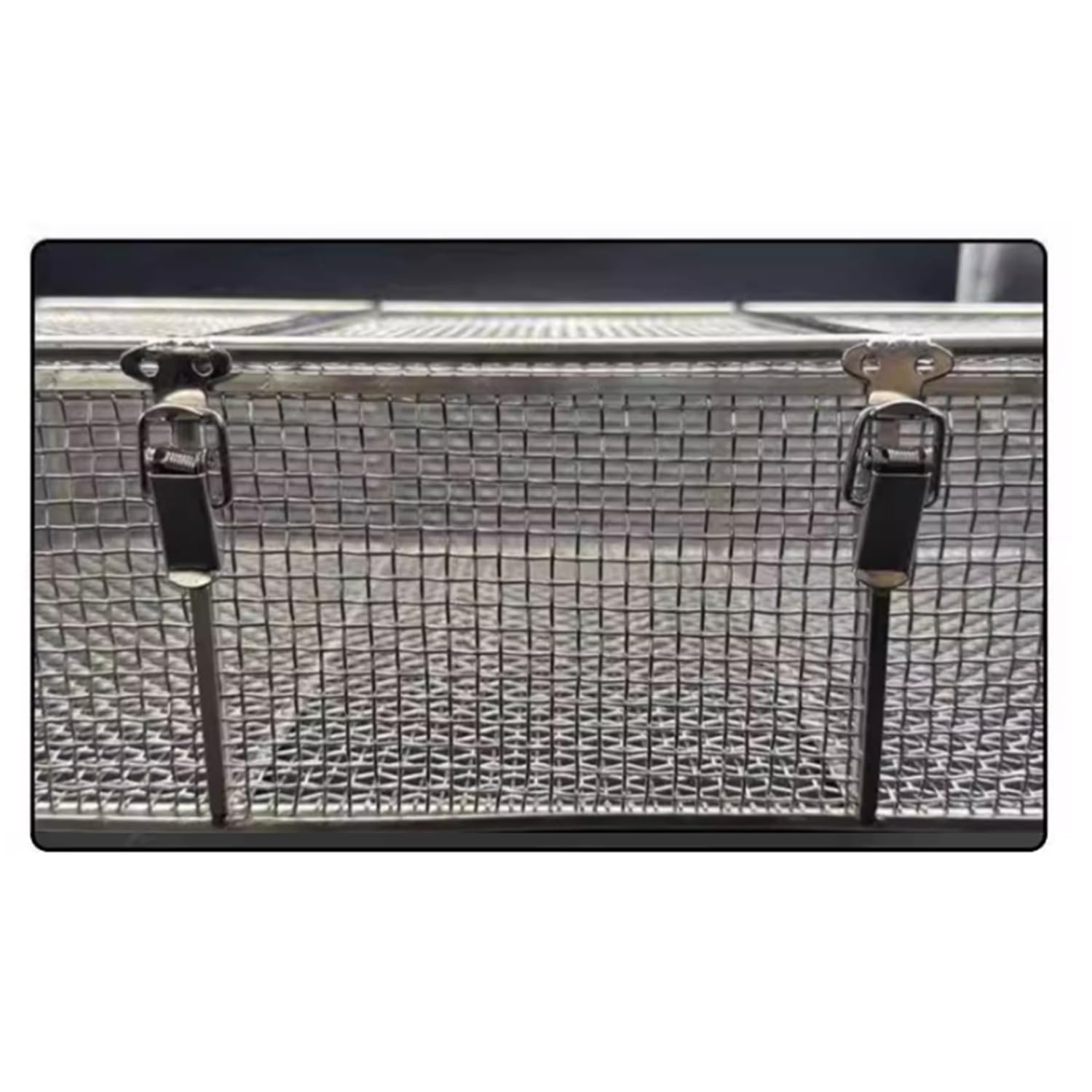 Medical 304 Desinfektionskorb aus Edelstahl, Wiederverwendbare Sterilisationskörbe mit Einziehbarem Griff und Deckel, für Chirurgische Medizinische Dentalinstrumente, WWFKWEMK, 40 * 25 * 10cm