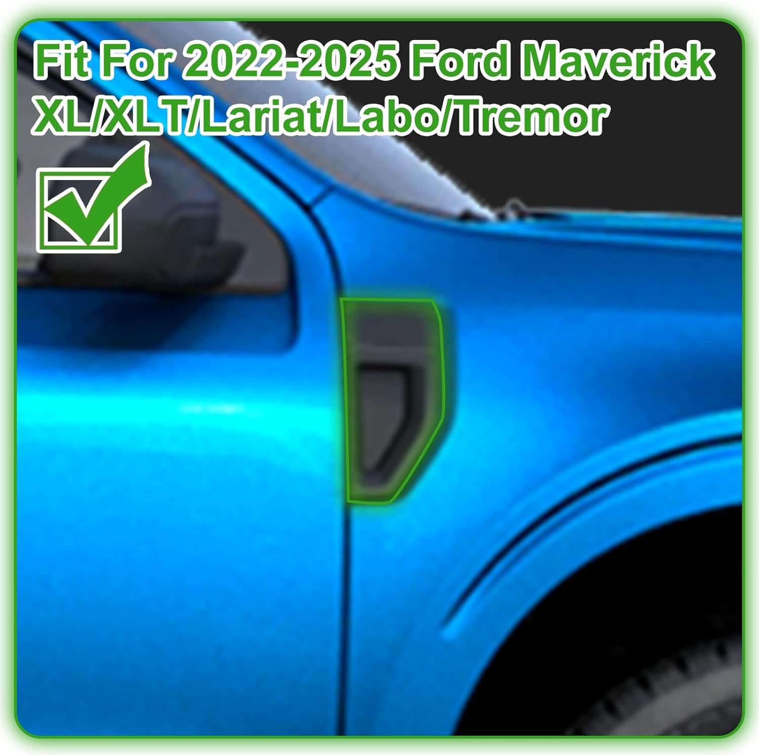 White Led Grill Lights and Smoked Fender Vent Light For Maverick Accessories 2025 2024 2023 2022 Bundle-Switchback DRL with Amber Turn Signal & Custom Grille lights