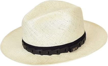 Bailey 1922 Cappello Paglia Bascom Player: Cappello Estivo Da Sole E Spiaggia. Design Screziato, Falda 4.5cm, Corona 10cm.