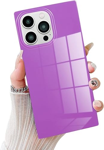 Pevezeda - Funda cuadrada para iPhone 14 Pro, funda protectora de poliuretano termoplástico suave y flexible, esquinas reforzadas a prueba de