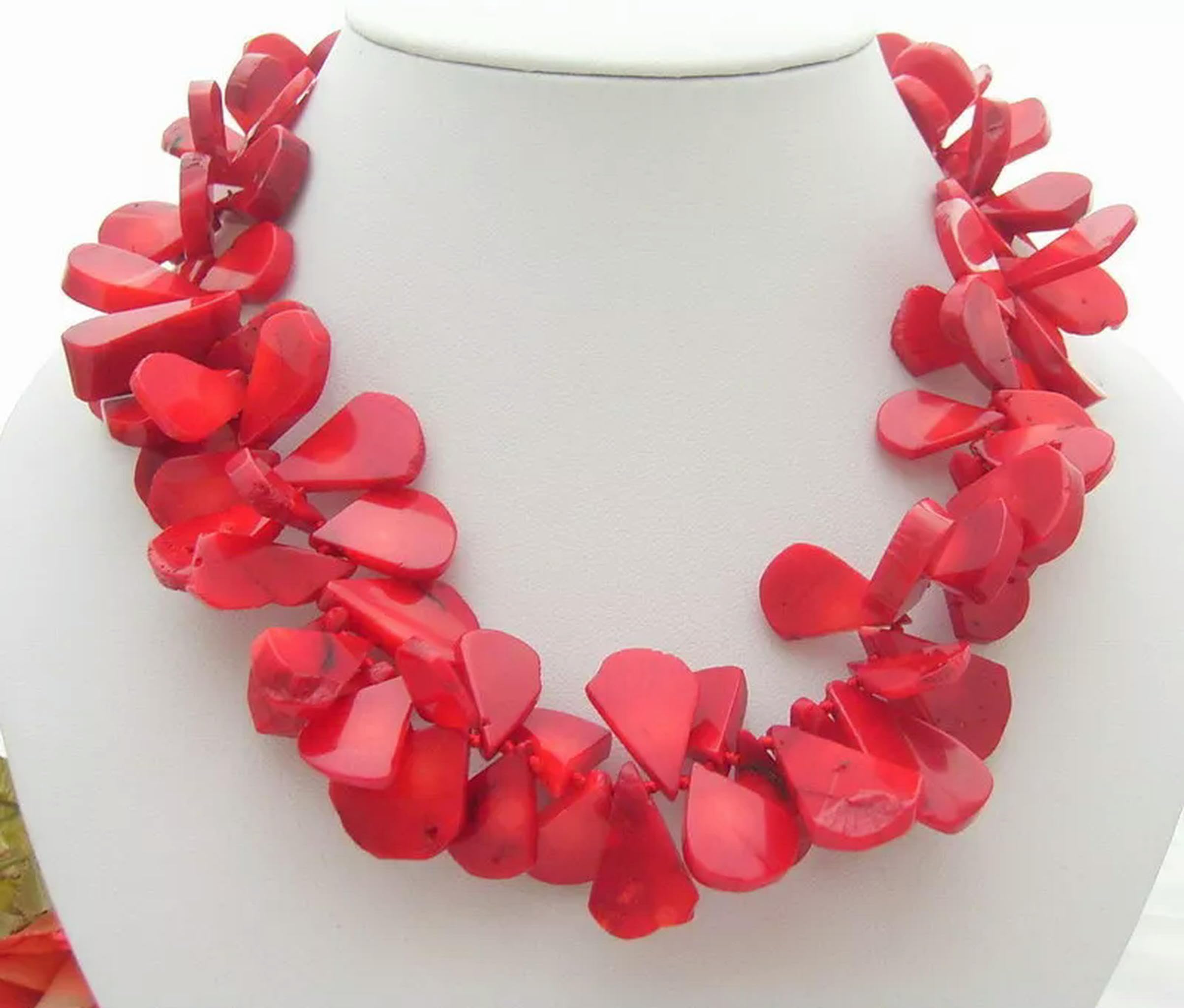 Collana in Corallo Rosso da 18" e 21 mm