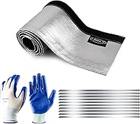 Vista 9 de Funda de protección térmica aluminizada plateada de 1 pulgada de diámetro interior x 10 pies para una manguera de protección térmica definitiva