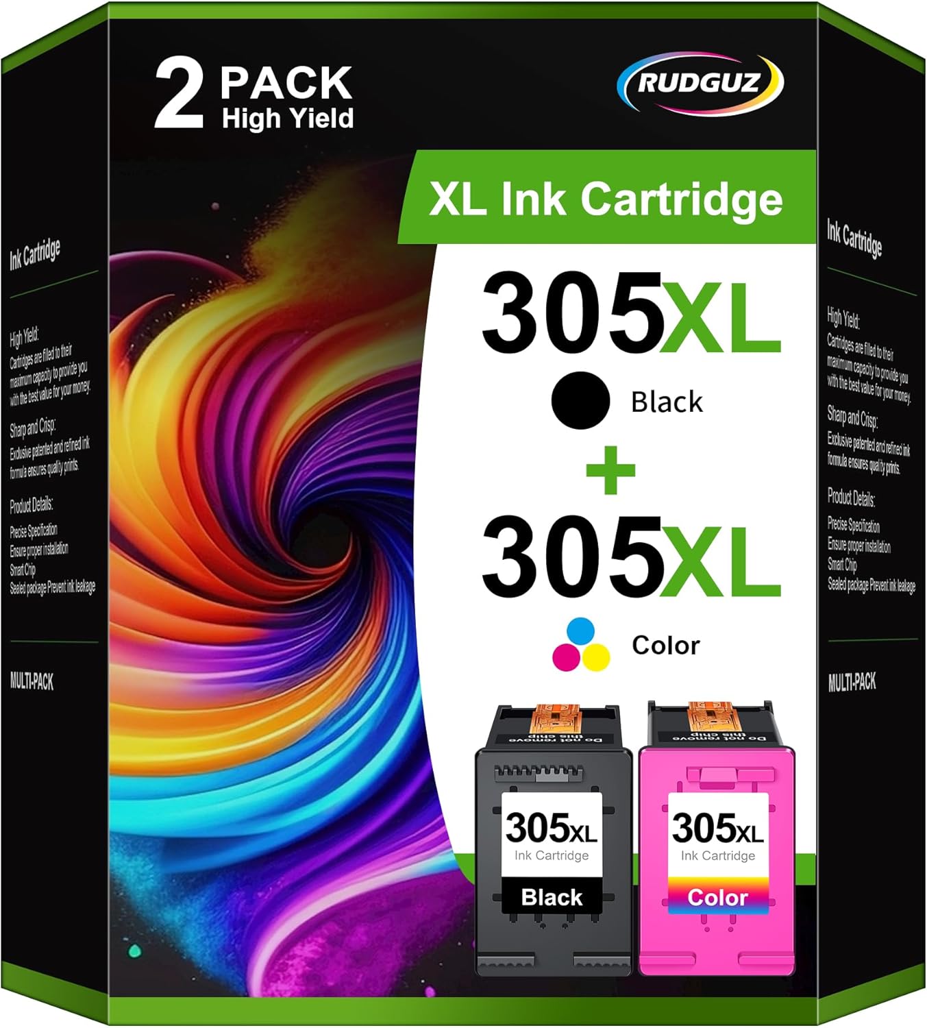 305 XL Druckerpatronen Kompatibel für HP 305 Druckerpatronen 305XL 305 XL Multipack für HP Deskjet 4220e 2820e Envy 6020e 6032e 6032 6000 6020 6010 6432e (Schwarz Farbe, 2er-Pack)