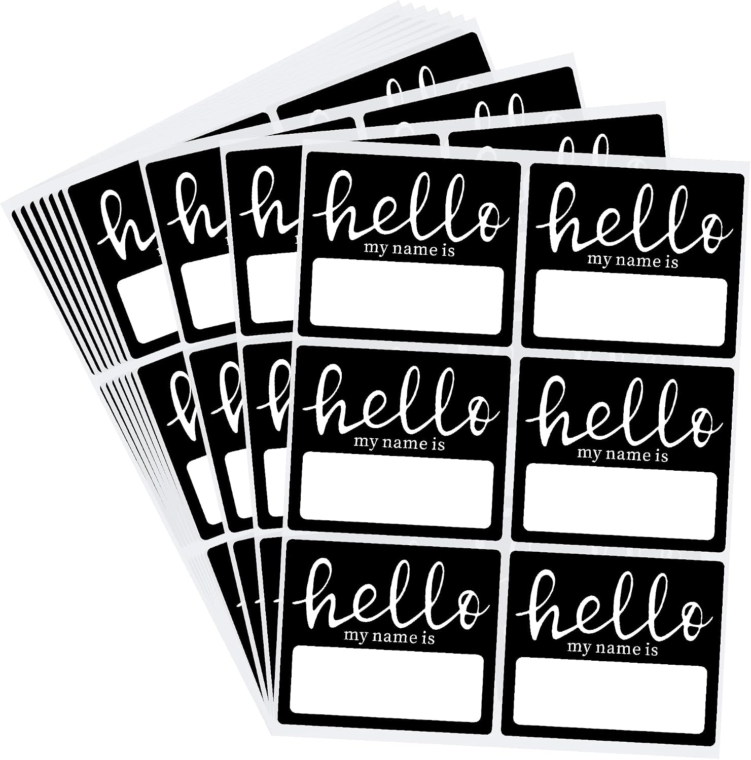 Amazon.com: Hycodest Hello My Name is Sticker Writing Stickers Peel and ...