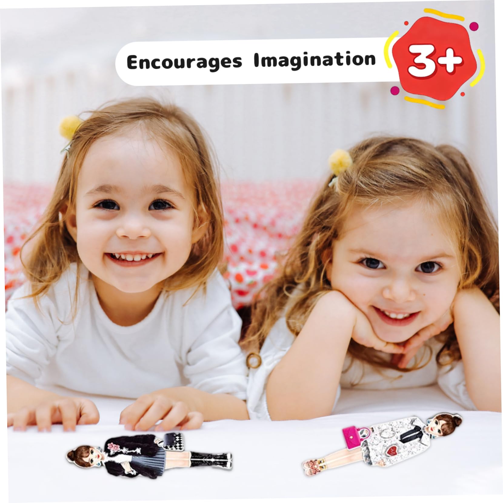 Muñecas de vestir magnéticas para niñas. Muñecas de papel magnéticas a juego creativas que incluyen ropa de vestir, bolsos, zapatos, juguetes para juego de imitación para niños mayores de 3 años..