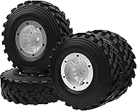 Vista 3 de Neumáticos de goma inflables de 2.2 pulgadas OD128mm y 0.472 in Hub hexagonal de plástico Beadlock llantas de rueda Super Grip Tyers compatibles