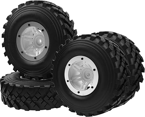 Miniatura 3 de Neumáticos de goma inflables de 2.2 pulgadas OD128mm y 0.472 in Hub hexagonal de plástico Beadlock llantas de rueda Super Grip Tyers compatibles con