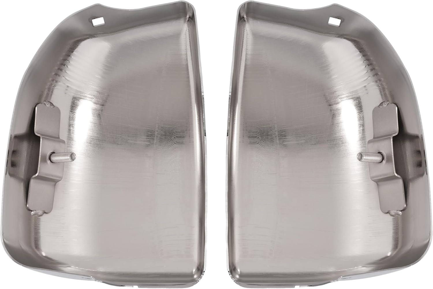 KUAFU Front Bumper End Cap Compatible with 1993-1997 Nissan D21 Pickup, Pathfinder Models Replacement for 6201655G00 6201755G00 Steel Bumper Cover Corner Chrome Silvery Left & Right