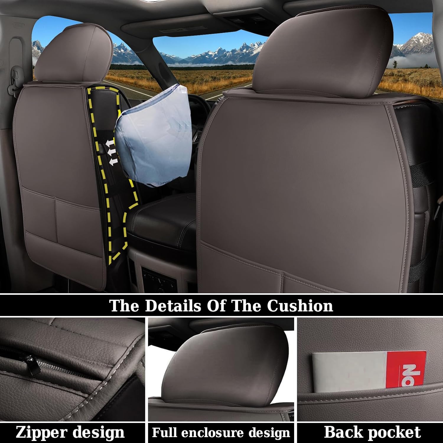 coverado car seat covers compatible with dodge ram 2002-2026 1500 2500 3500 pickup limited laramie big horn waterproof leather seat protectors fit for dodge ram crew cab& quad cab(front, coffee) coffee frontpair