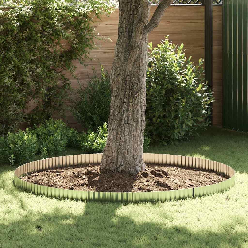 Krawędź trawy 1000 x 15 x 0,03 cm stal ocynkowana srebrna | Odporny na warunki atmosferyczne, gotowy do użycia, łatwa konserwacja, do ogrodu i tarasu