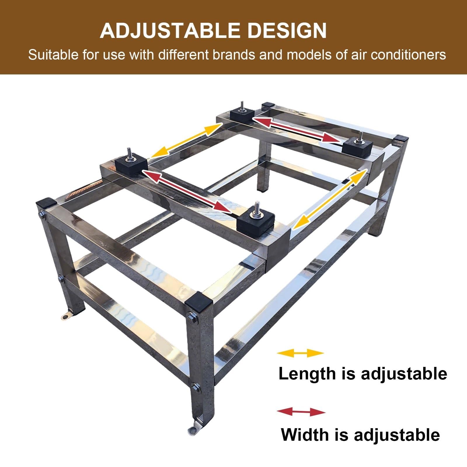 Soporte De Suelo For Aires Acondicionados Mini Split, Soporte Resistente For Sistema De Bomba De Calor De CA De Condensador De 9000-45000 BTU, 400 Libras(80x45x50cm/31x18x20in)