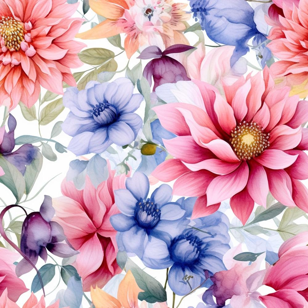 Papier peint fleurs jaunes et roses pour fond de placard et chambre