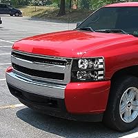 Vista 7 de DNA Motoring HL-OH-CSIL07-BK-CL1 Par de faros delanteros con carcasa negra compatibles con Silverado 1500 de 07-13 / Modelos Silverado 2500 3500 &