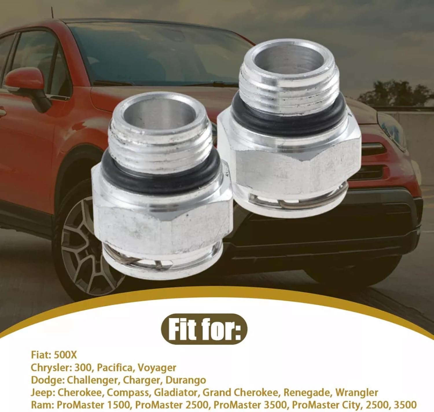 2pcs Quick Connect Transmission Cooler Line Fittings for Dodge for Chrysler for Jeep 52108844AA 52854784AA