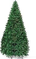 Vista 17 de Goplus Árbol de Navidad Tipo Lápiz con Nieve Artificial de 4.5 pies, Árbol de Navidad Artificial Delgado con Bisagras con 373 Puntas de Ramas