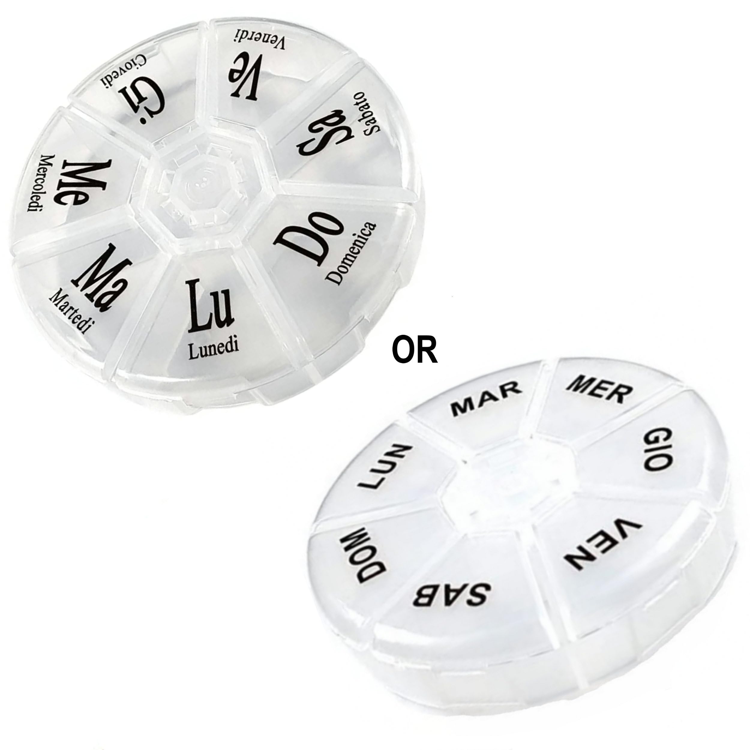 Portapillole con ondulazione dell'acqua Portapillole piccolo Portapillole giornaliero Organizzatore Contenore per pillole da viaggio Portapillole con 4/6 scomparti Mini portapillole  15