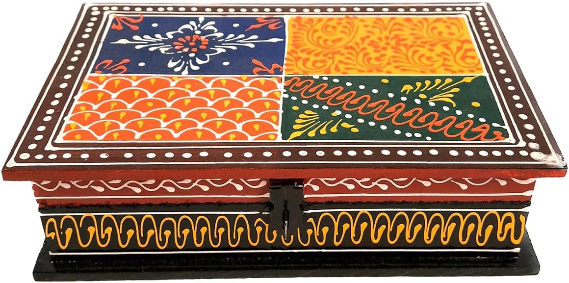 Apka Mart The Online ShopApka Mart The Online Shop Jewellery box | Jewelry Storage Box | Wooden Box with Lock - For Dressing Table, Home & Table Decor & Gifts -(8x5) INCH