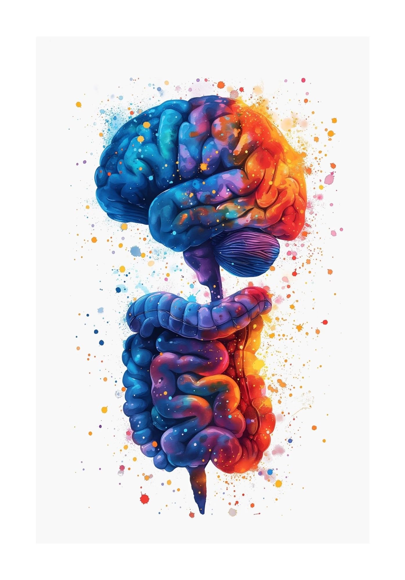 1 Szt. Anatomia Narządów Ludzkich Plakaty Kwiat Płuca Akwarela Neurologia Psycholog Malarstwo Ścienne Obraz Gabinet Medyczny De