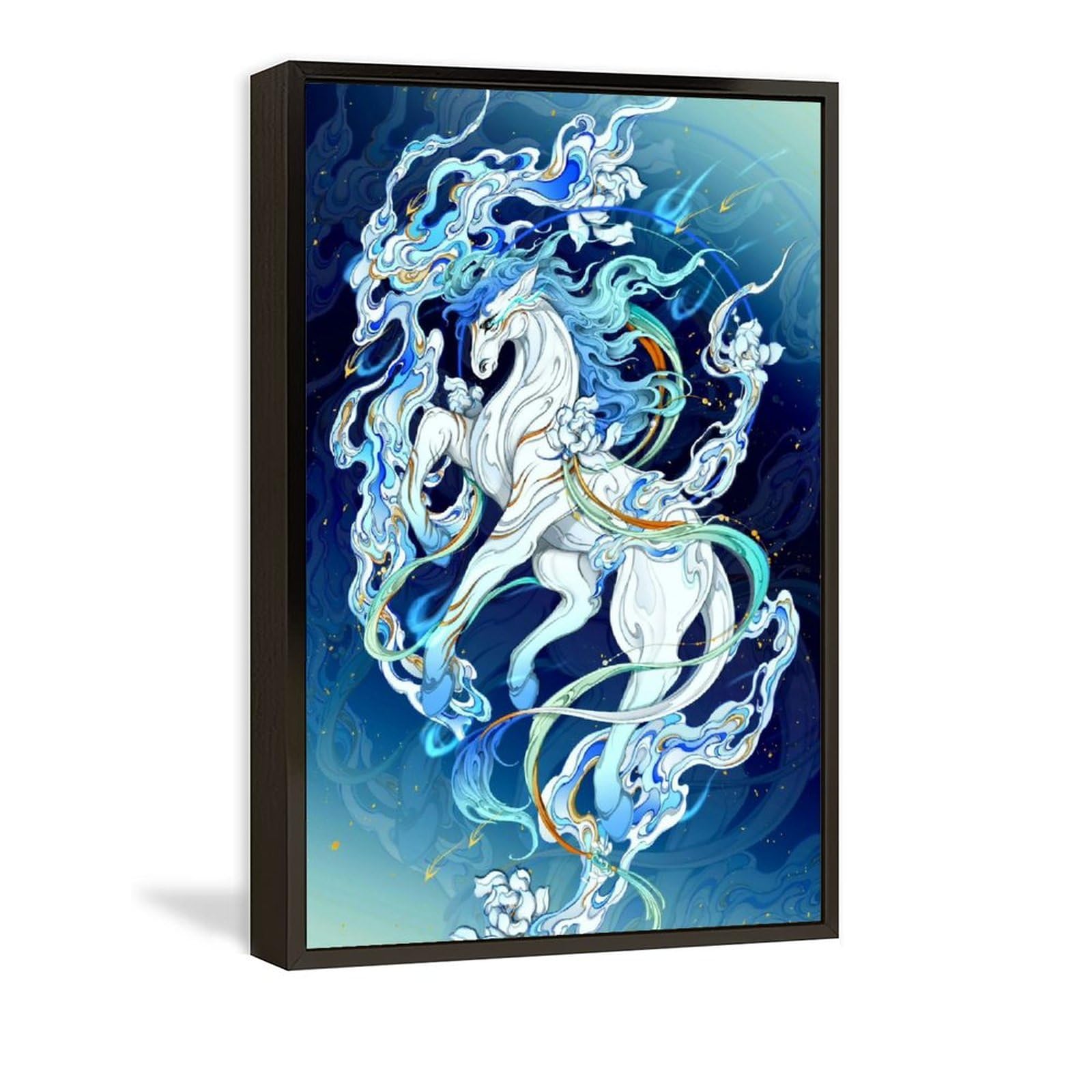 ユニコーン　絵画　壁掛け Amazon.co.jp: 中世フランス美術タペストリー乙女とユニコーン