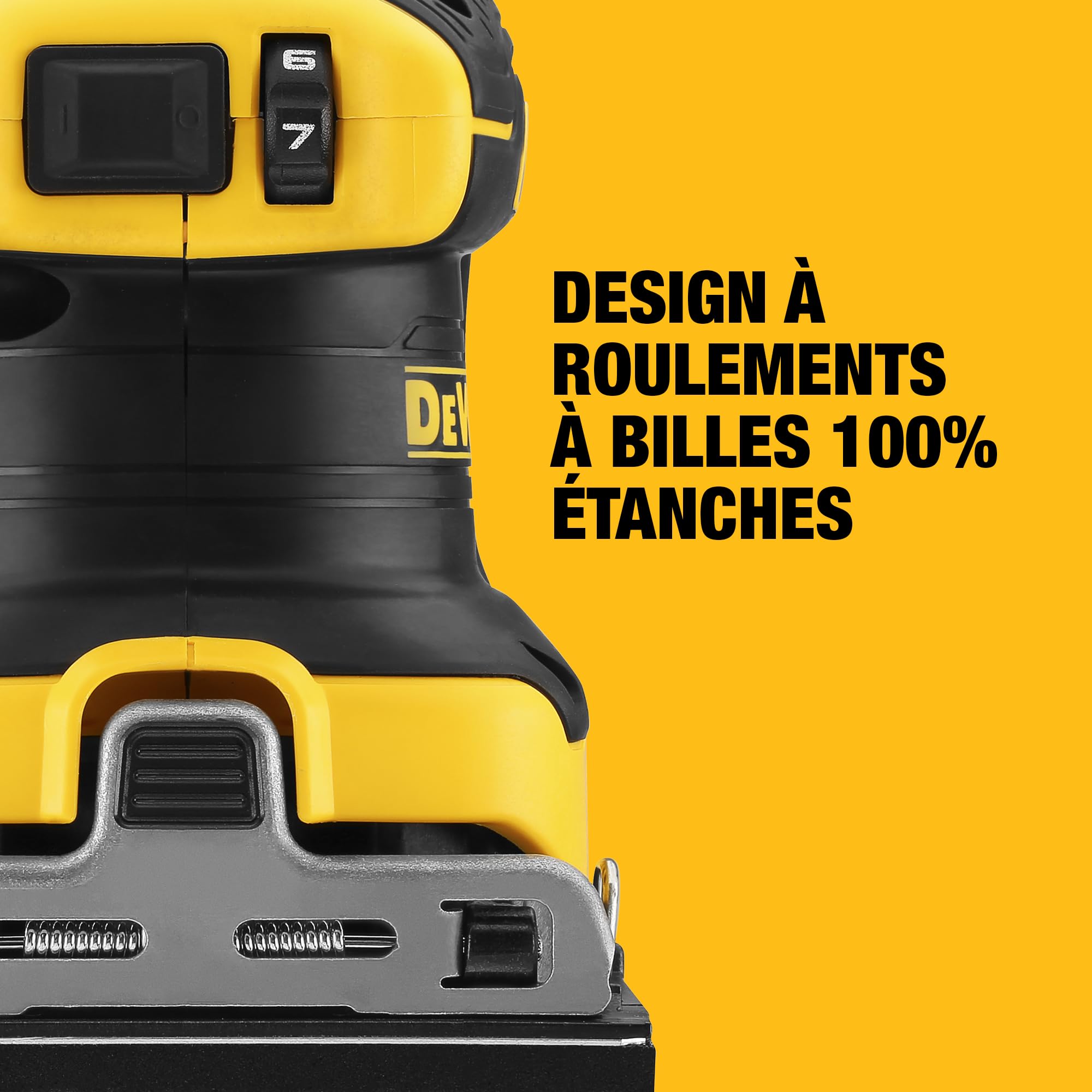 DEWALT Ponceuse 1/4 de Feuille - XR 18V - Brushless - Sans Batterie Ni Chargeur - En Coffret TSTAK Argenté, DCW200NT-XJ