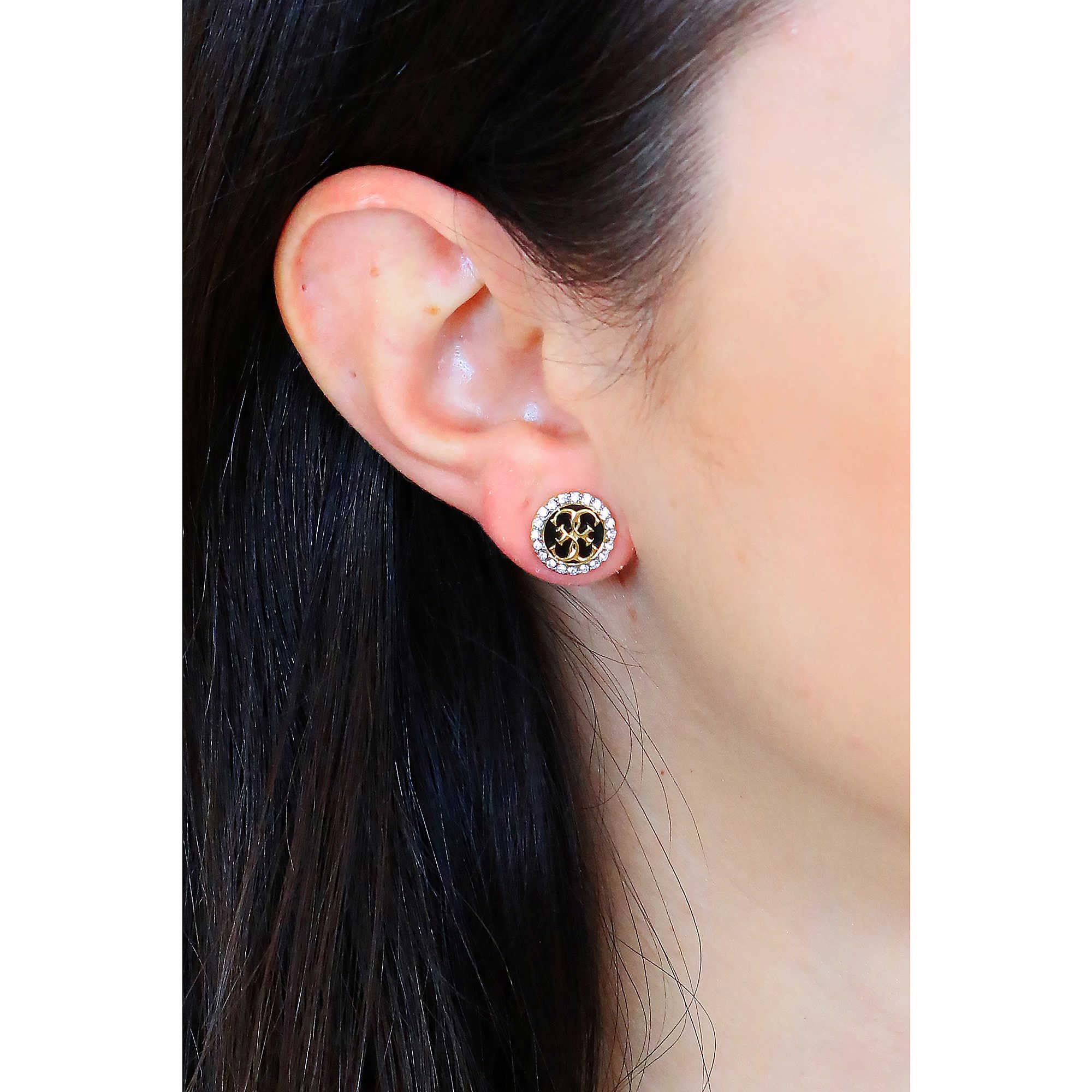 GUESS Pendientes de plata de ley para mujer, JUBE02147JWYGBKT/U, plata de ley, talla única, One Size, Plata de ley, Cristal