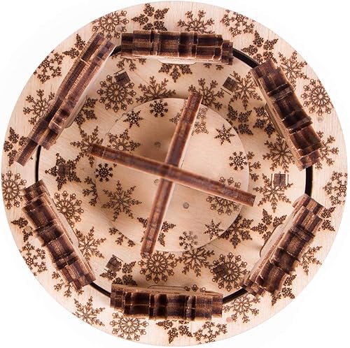 Miniatura 5 de Wood Trick Music Box - Kit de modelo de carrusel de Santa - Carol of the Bells Beautiful Melody - Muy resistente y ecológico - 6x4  - Giratorio -